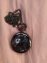 Reloj de bolsillo de plata/Negro/bronce para Navidad, película de Jack skeleton, Tim