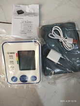 Tensiómetro automático para la parte superior del brazo, tensiómetro Digital, esfigmomanómetros de presión arterial para el hogar con pantalla LCD grande