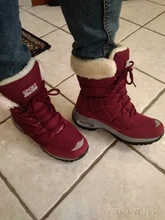 Moipheng-Botas de nieve de media caña para mujer, botines impermeables cómodos con cordones, calidad de abrigo, para invierno