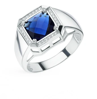 

Silver ring with cubic zirconia sunlight sample 925