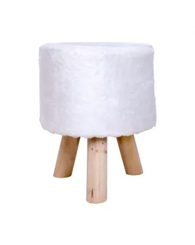 

Rebecca Mobili Pouffe Seat Beanbag Footstool White Soft Confortable 45x35x35