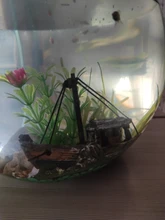 Aquarium-Decoration Fish-Tank Tree House-Hole Resin for Mountain-View