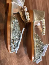 Zapatos con lazo de encaje de lentejuelas para niñas, zapatillas de baile de princesa con perlas bonitas, informales, para fiesta, boda, D721, novedad de 2020