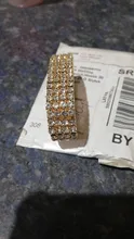 Pulsera elástica con diamantes de imitación de cristal para mujer, brazalete de oro ostentoso, joyería nupcial para boda, 4/5/8 filas