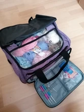 Bolsa de almacenamiento para mujer, bolsa de almacenamiento con soporte para bolsas de almacenamiento para mamá, ganchos de ganchillo, accesorios de costura de hilo, bolsa de tejer