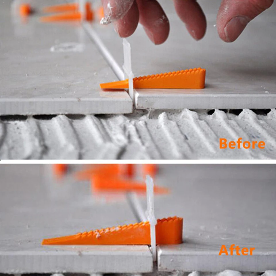 2000 pcs Plastic Ceramic Tile Leveling System Clips Tile Spacers For Flooring Wall Tile Spacer Leveler Locator Plie Tiling Tool