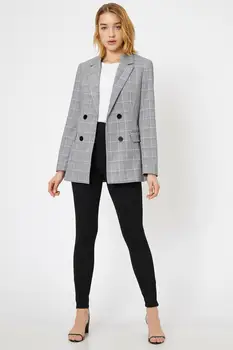 

Cotton Women 'S Black Tight-Fitting Cut Leggings 0KAK43018EK