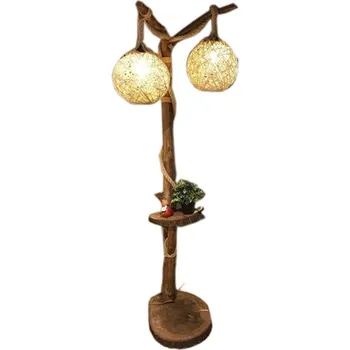 

Natural Billet Tree Rope Design 2 Abajurlu Natural Wood Floor Lamp 2020 Modern Hand Handwork Luxury Stylish Decor 2021