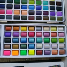 SeamiArt-Juego de acuarela con purpurina, 72/90 colores, suministros de pintura de arte