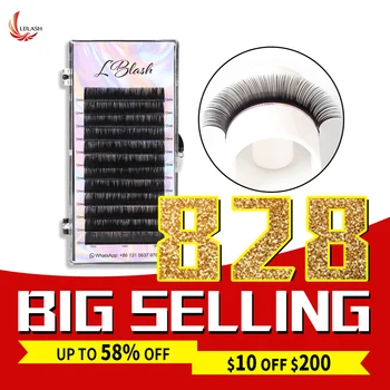 

LBLASH 100% Handmade Russian Volume Eyelashes Extensions Natural Korea Silk Mink Individual Eye Lash Soft Eyelash 12Line/Tray