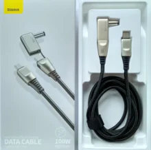 Power-Cable Laptop Fast-Charger Baseus 100W Usb-C DC for Tablet Round/square