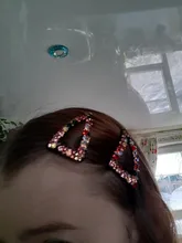 Hair-Accessories Hair-Claw Crab Imitation-Pearl-Hairpin Crystal Heart-Shape Girl Geometric