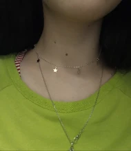 Gargantilla Bohemia para Mujer, cadena de Color dorado y plateado, Gargantilla de estrellas, joyería Kolye, Gargantilla