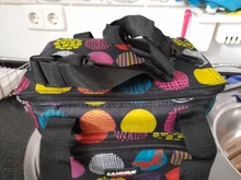 Bolsa de almuerzo Oxford de doble nevera en capas, bolso de almuerzo térmico con aislamiento impreso, bolsa de hombro portátil, bolsa de caja de Almuerzo