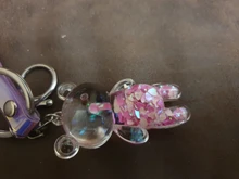 Llavero líquido de oso brillante con arena movediza, llavero acrílico con llavero, mochila con colgantes para parejas, mujeres, hombres, novios, regalo