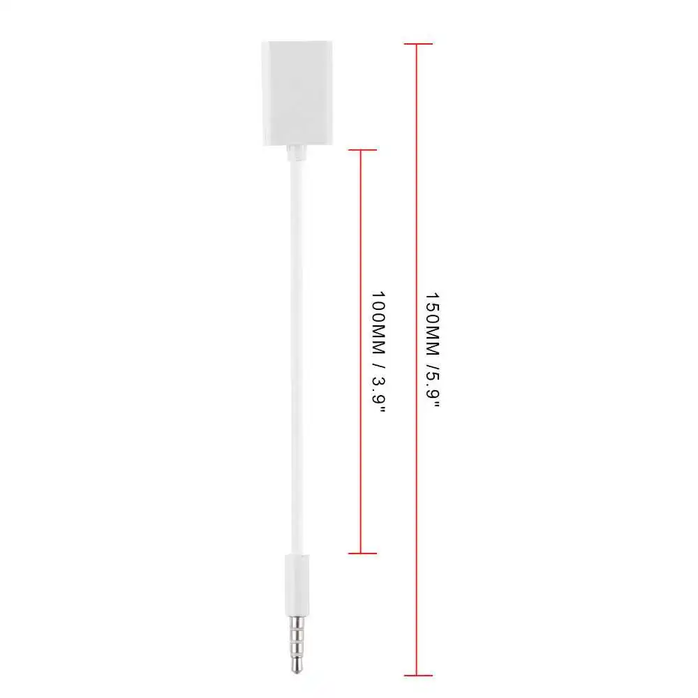 3 5 мм штекер Aux аудио разъем к USB 2 0 гнездовой адаптер конвертер кабель Белый для