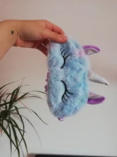 Mascarilla antifaz de fiesta con dibujos de unicornios, cubierta de felpa para dormir, para viajes, casa, niños, regalo