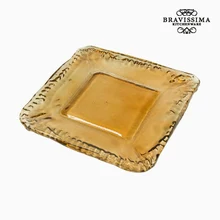 Декоративная тарелка из переработанного стекла-коллекция цветов деко от Bravissima kitchen