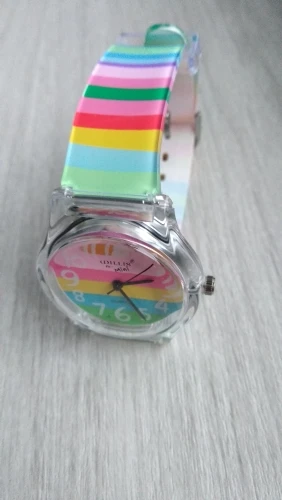 Lancardo Rainbow Quartz Luxury Girl Silicone Wrist Watch