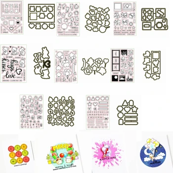 

Clear Stamp with Metal Cutting Dies Animals Alphabet Sunset Cat Scrapbook For Card Album Make DIY Stencil New Dies 2020