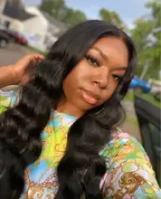 Peluca de onda de encaje Frontal para mujer, cuerpo 13x4, cabello humano Remy peruano, prearrancado con pelo de bebé, peluca de cabello humano con encaje Frontal 150%