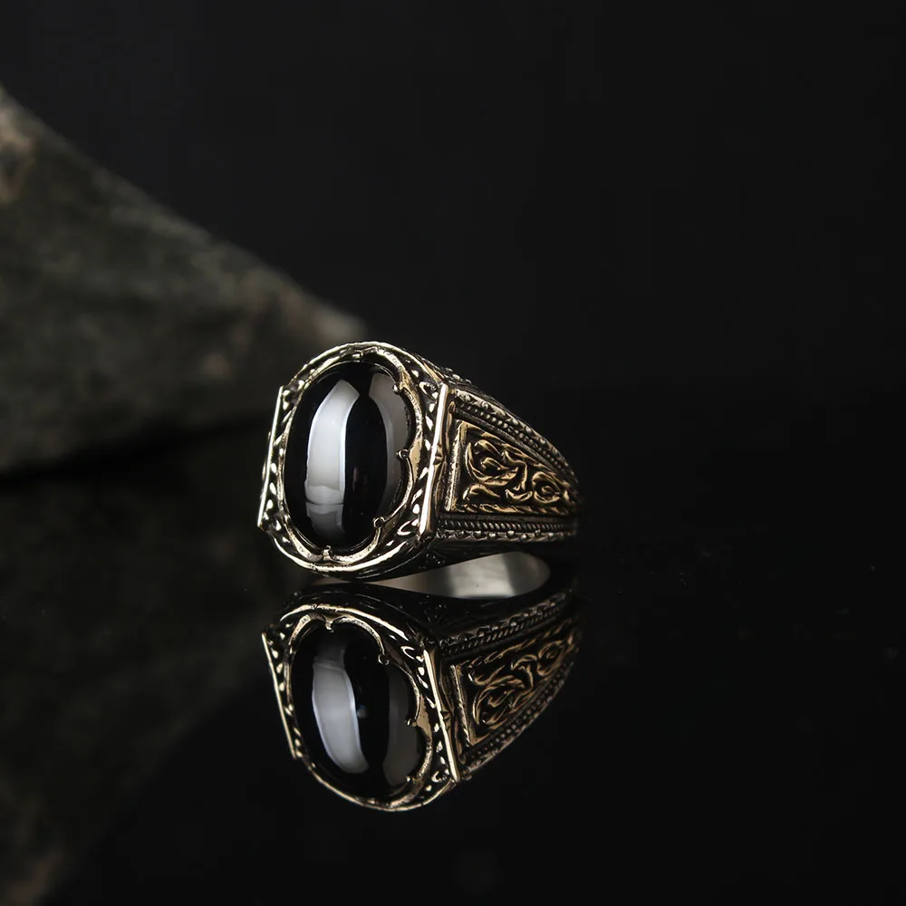 Anello pandora shop pietra nera