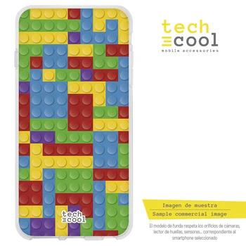 

FunnyTech®Stand case for Xiaomi Mi A2 Silicone L Lego pieces colors