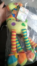 Nueva llegada suave jirafa Handbells sonajeros de bebé desarrollo manejar juguetes vendedores calientes con juguete mordedor para bebé