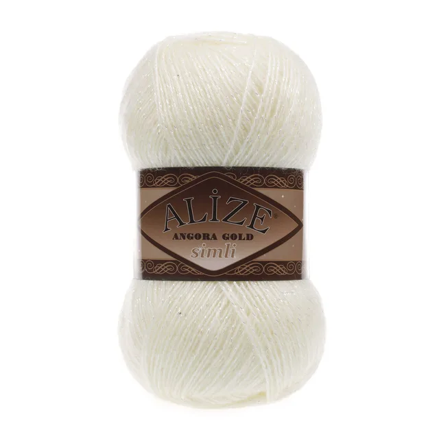 Alize Angora Gold Simli, Silvery, Knitting, Acrylic Yarn, Wool, Sweater Yarn, Crochet Yarn, Winter Yarn,n, Light Yarn, Lace 1
