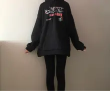 Sudadera con capucha para mujer, con estampado de conejo, estilo coreano, Kawaii, de poliéster, Harajuku