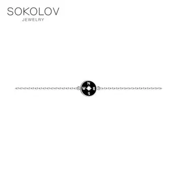 

Bracelet SOKOLOV from silver with enamel, fashion jewelry, 925, women's/men's, male/female, women's male
