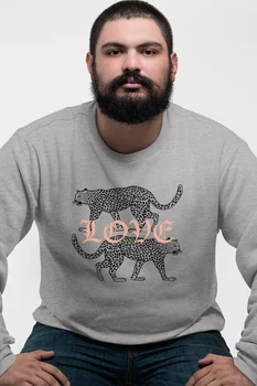 

Angemiel Wear Love Leopard Gray Men 'S Sweatshirt