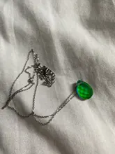 Humor de cambio de Color emoción sentimiento de Control de temperatura de la gota de agua colgante en forma de lágrima de acero inoxidable collares de cadena