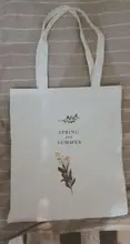 Handbag Shopper-Bags Canvas Large Tote Flowers-Printing Eco Cotton-Cloth Reusable Casual