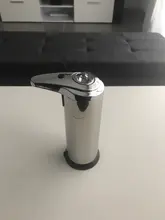 Dispensador automático de jabón líquido de acero inoxidable, dispositivo manos libres con sensor inteligente, 250ml