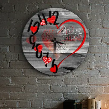 

Personalized Heart Çarptığı Every Minute Design Wooden Wall Clock (Model A3)