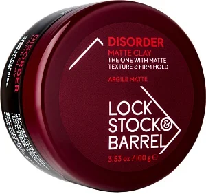 

Lock Stock & Barrel hard clay for short hair disorder matte clay 100g