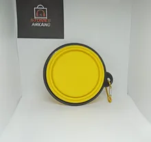 Taza plegable de viaje para alimentación de agua, contenedor portátil de comida para cachorros, para perros y gatos, bandeja de alimentación, 350ML