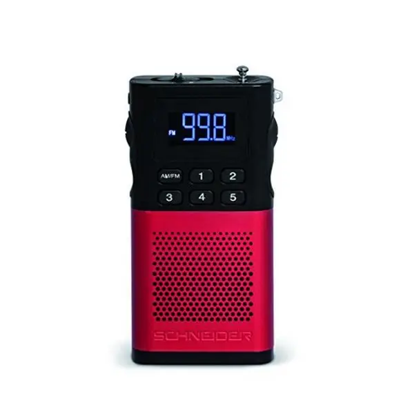 ТРАНЗИСТОР радио SCHNEIDER PICCOLO AM/FM светодиодный красный