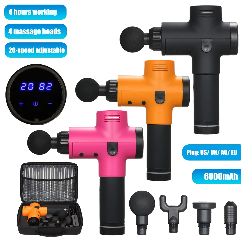 

Massage-Gun 12V Electric Muscle Massager Portable Percussive Vibrating Powerful Massage Guns Handheld Deep Tissue Muscle Massage