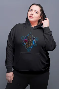 

Angemiel Wear Cosmic Sphere Grim Reaper Black Women Hooded Sweatshirt