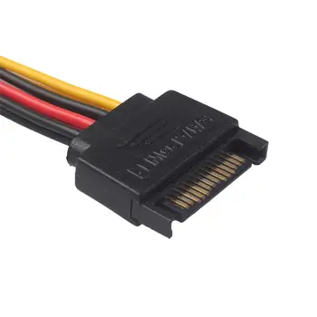 

15-Pin SATA Y Splitter Power Cable Male to Female for HDD Hard Drive (2pcs)