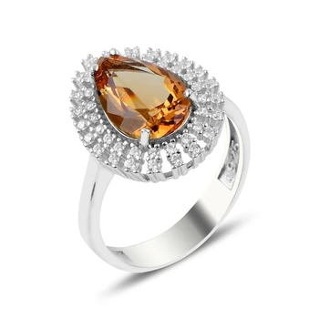 

Silver 925 Sterling Zultanite & Zircon Crystal Ring