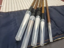 Umitive-Juego de 5 unidades de pinceles de caligrafía China tradicional de bambú, arte de escritura, suministros de pintura