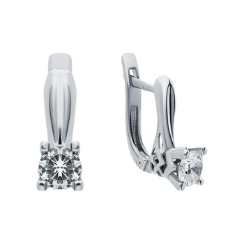 

Silver earrings with cubic zirconia sunlight sample 925