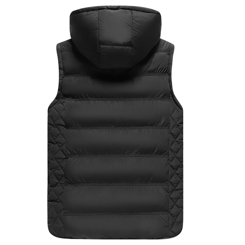 Men's Puffer Vest Active Gilet Padded Vest Men Sleeveless Jacket Removable Hooded Winter Outwear Jacket