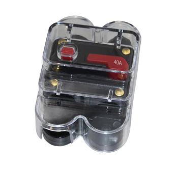 

40A Car Audio Radio Inline Circuit Breaker Fuse Holder For 12V Protection Waterproof CB-01C-40A