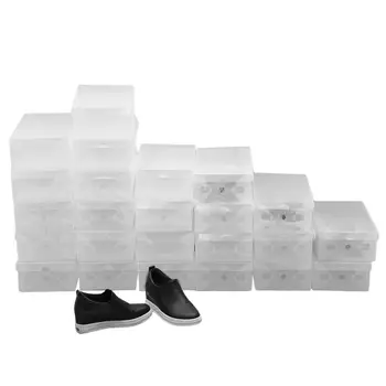 

Durable Shoe Organizer 24 PCS Space Saving Folding Storage Drawer 30x10x18CM Plastic Shoe Boxes Home Accessories