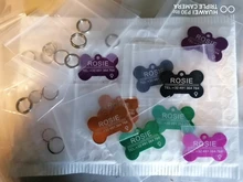 Etiqueta de identificación de mascota personalizada, placa con nombre de perro y gato, número de dirección, Collar de aluminio, accesorios de grabado gratis, etiquetas de identificación para Collar, 38mm