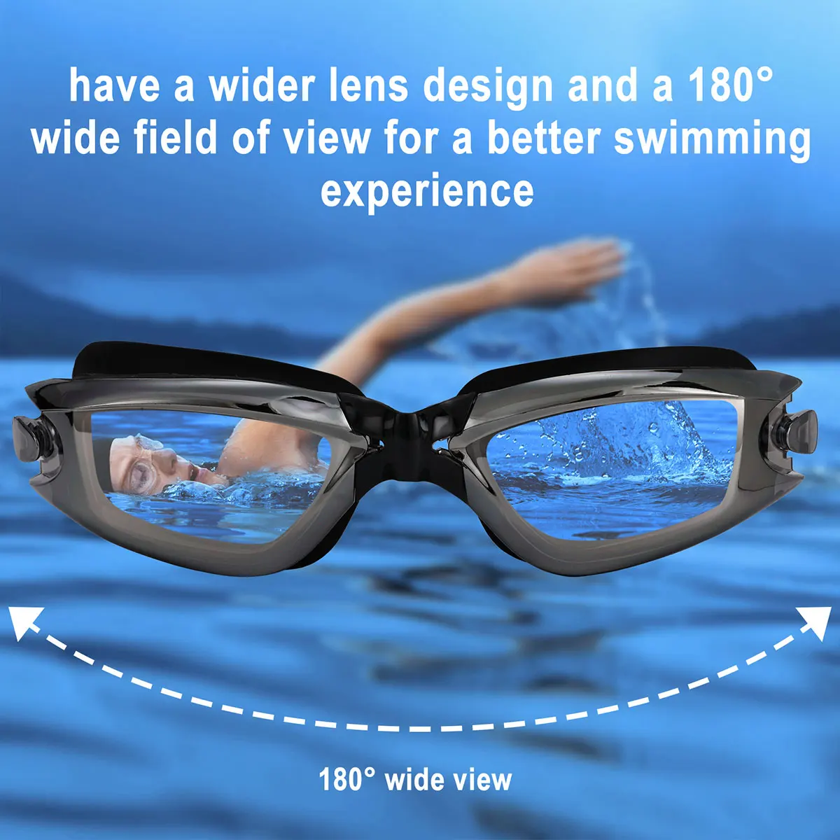 JSJM New Professional Adult Anti-fog UV Protection Lens Men Women Swimming Goggles Waterproof Adjustable Silicone Swim Glasses 4